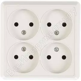 Четырехместная розетка UNIVersal Олимп 1164