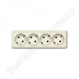 Четырехместная розетка UNIVersal Олимп 1169