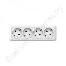 Четырехместная розетка UNIVersal Олимп 1163