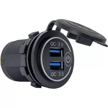 Розетка usb РИФ 2 QC 3.0 34x37x54 RIF22-4-1014000