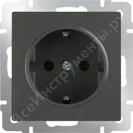 Розетка werkel wl07-skg-01-ip20 с заземлением серо-коричневый a029861