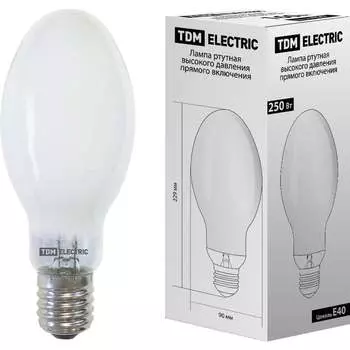 Ртутная лампа высокого давления TDM ELECTRIC ДРВ 250 Вт Е40 SQ0325-0020