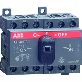 Рубильник abb ot16f3c, реверсивный, 3п, с рукояткой, din/винт 1sca104816r1001