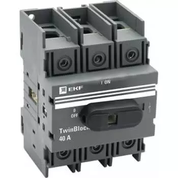 Рубильник для прямой установки EKF TwinBlock tb-40-3p-f