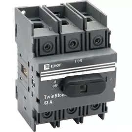 Рубильник для прямой установки TwinBlock EKF tb-63-3p-f