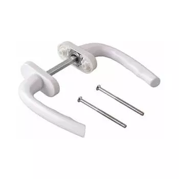 Ручка оконная DORF двухсторонняя, узкая/обычная, алюм., 4-х поз, белая ГУ-40 RSK4/2УП