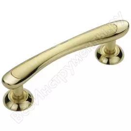Ручка скоба мсм b418 pb/sb полированная латунь/матовая латунь 00000001525