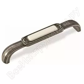 Ручка-скоба слорос олово старое/белый fs-139 128 осб х