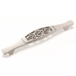 Ручка-скоба слорос серебро прованс/9003 белый матовый fs-129 128 спбм х