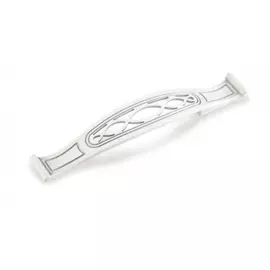 Ручка-скоба валмакс fs-131 128 серебро прованс/9003 белый матовый 22342