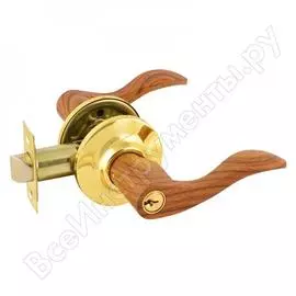 Ручка-защелка нора-м тем.дерево/золото зв1-01 ключ/фикс. 5084