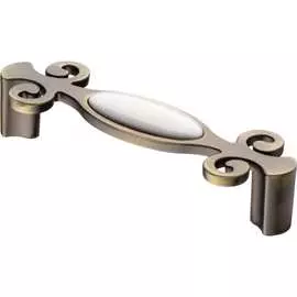 Ручки Kerron с фарфором, 96 мм, атласная бронза SF18-11-96 MAB