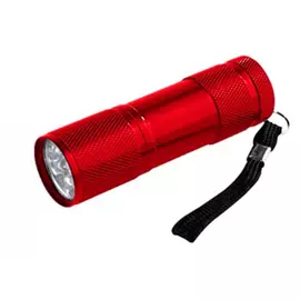 Ручной фонарь in home fla 61r, 9led, 3ааа, алюминий, красный 4690612031712