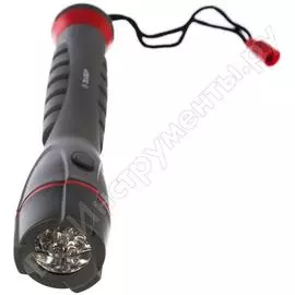 Ручной фонарь, обрезиненный 2-х компонентный корпус, 2 режима работы, 8 светодиодов, 3аа зубр мастер 56225-8