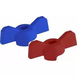 Рукоятка для шарового крана PROFACTOR бабочка, красный/синий 1/2 дюйма - 3/4 дюйма PF FBV 1520WH