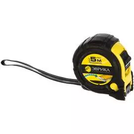 Рулетка 5м 19мм эврика yellow er-63519