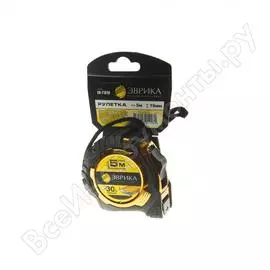 Рулетка эврика 5м 19мм g металлический корпус с двумя фиксаторами с держателем er-71519