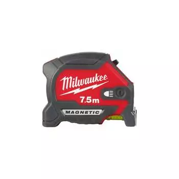 Рулетка магнитная Milwaukee PREMIUM MAGNETIC GEN III 7.5 м, с LED подсветкой, ширина полотна 30 мм 4932492469