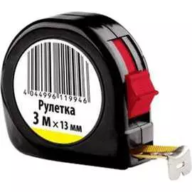 Рулетка Без бренда 3 м х 13 мм, пластиковый корпус 31321