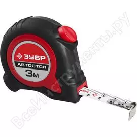 Рулетка зубр мастер автостоп 3м/16мм 34052-03-16