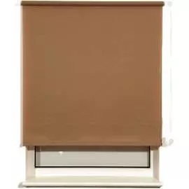 Рулонная штора brabix 140х175 см, текстура-лён, защита 55-85%, 200 г/м2, темно-бежевый s-36 606003