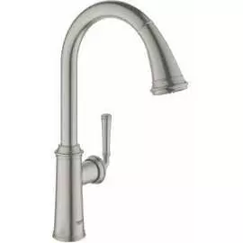 С-образный высокий выдвижной смеситель для кухонной мойки Grohe