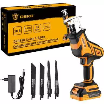 Сабельная аккумуляторная пила DEKO DKRS20-Li-ion 085-1069
