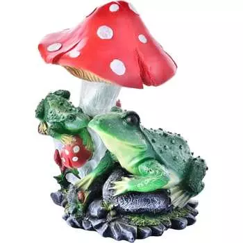 Садовая фигура ФлораПласт Лягушки под грибом 67824