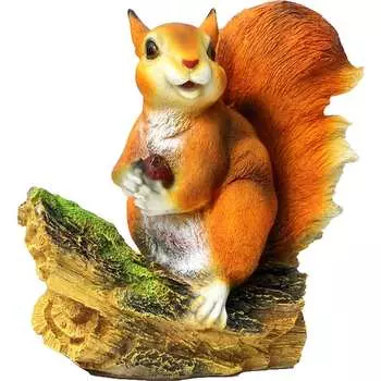 Садовая фигура ФлораПласт Белочка с орешком на пне 67809