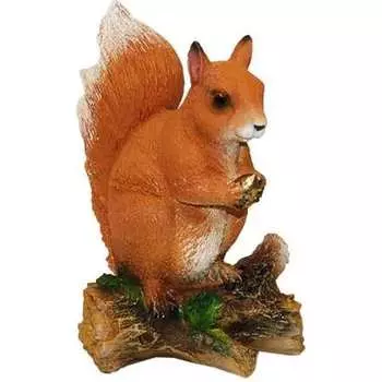 Садовая фигура ФлораПласт Белочка с орешком на пеньке маленькая 67808