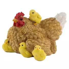 Садовая фигурка park курица пеструшка с цыплятами 169298