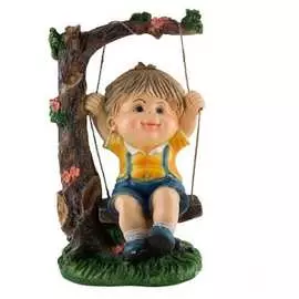 Садовая фигурка park мальчик на качелях н-48см 169341