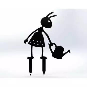 Садовая металлическая фигурка ООО Металекс Муравей Модель 6 черный 115009