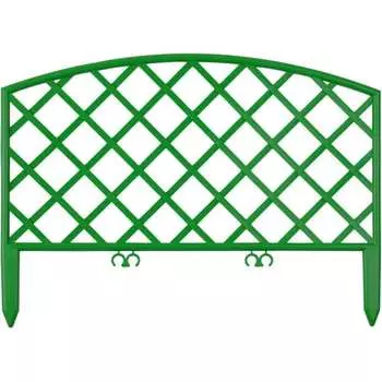 Садовое ограждение ПОЛИМЕРСАД Забор декоративный №6 ПС-ЗД6-зел