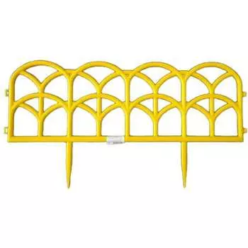 Садовое ограждение ПОЛИМЕРСАД Забор декоративный №10 ПС-ЗД10-желт