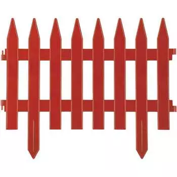 Садовое ограждение ПОЛИМЕРСАД Забор декоративный №1 ПС-ЗД1-терракот