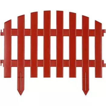 Садовое ограждение ПОЛИМЕРСАД Забор декоративный №2 ПС-ЗД2-терракот