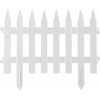 Садовое ограждение ПОЛИМЕРСАД Забор декоративный №1 ПС-ЗД1-бел