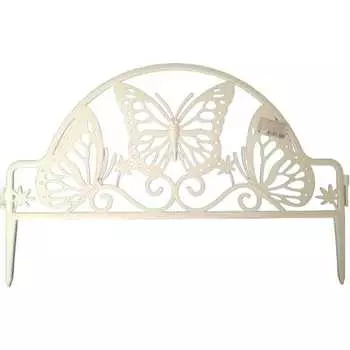 Садовое ограждение ПОЛИМЕРСАД Забор декоративный №11 Бабочка ПС-ЗД11-бел