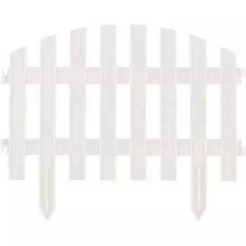 Садовое ограждение ПОЛИМЕРСАД Забор декоративный №2 ПС-ЗД2-бел