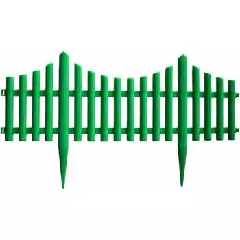 Садовое ограждение ПОЛИМЕРСАД Забор декоративный №8 ПС-ЗД8-зел