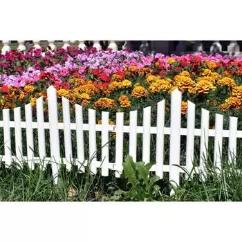 Садовое ограждение ПОЛИМЕРСАД Забор декоративный №8 ПС-ЗД8-бел