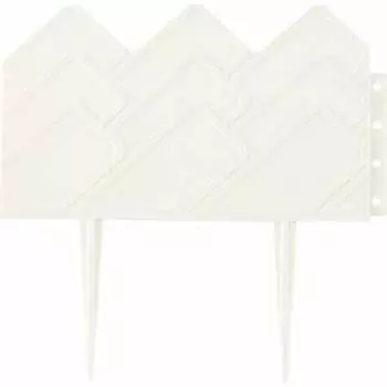 Садовый бордюр ПОЛИМЕРСАД Для клумб ПС-Б03-бел