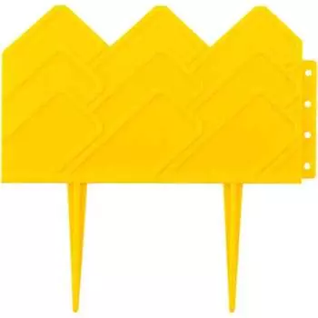 Садовый бордюр ПОЛИМЕРСАД Для клумб ПС-Б03-желт