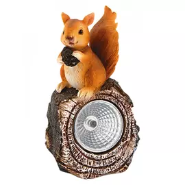 Садовый фонарь чудесный сад 302 белка, светодиодный, на солнечной батарее, полирезина 4606400627012