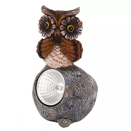 Садовый фонарь чудесный сад 303 совенок светодиодный на солнечной батарее, полирезина 4606400627029