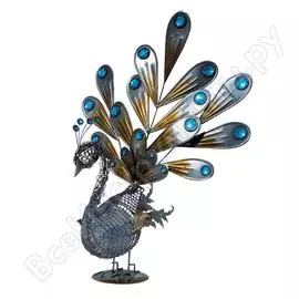 Садовый фонарь чудесный сад 377 павлин, светодиодный, на солнечной батарее, металл 4606400207450