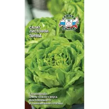 Салат СеДек Зима (листовой) (ск.спел.,ОГ/ПУ,некрупн.,ср.плотн.,св.-зелен.,маслян.). Евро, 0,5 16392