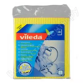 Салфетка губчатая 3 шт vileda, 124988