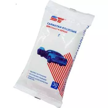 Салфетки влажные для стекол и зеркал ST